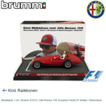 Modelauto 1:43 | Brumm S2010 | Alfa Romeo 159 Scuderia Ferrari #7 Britain / Silverstone Modelauto 1:43 | Brumm S2010 | Alfa Romeo 159 Scuderia Ferrari #7 Britain / Silverstone