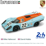Modelauto 1:43 | Brumm R495 | Porsche 917K JW Automotive Engineering 1970 #21 France / Le Mans / 24 Hours Modelauto 1:43 | Brumm R495 | Porsche 917K JW Automotive Engineering 1970 #21 France / Le Mans / 24 Hours