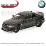 Modelauto 1:43 | Minichamps 410020041 | BMW M1 Zwart metallic 2011 Modelauto 1:43 | Minichamps 410020041 | BMW M1 Zwart metallic 2011