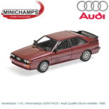 Modelauto 1:43 | Minichamps 430019429 | Audi Quattro Bruin metallic 1980 Modelauto 1:43 | Minichamps 430019429 | Audi Quattro Bruin metallic 1980