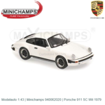 Modelauto 1:43 | Minichamps 940062020 | Porsche 911 SC Wit 1979 Modelauto 1:43 | Minichamps 940062020 | Porsche 911 SC Wit 1979
