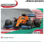Modelauto 1:43 | Minichamps 537204404 | McLaren MCL35 McLaren F1 2020 #4 Austria / Red Bull Ring / Austrian Grand Prix Modelauto 1:43 | Minichamps 537204404 | McLaren MCL35 McLaren F1 2020 #4 Austria / Red Bull Ring / Austrian Grand Prix