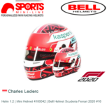 Helm 1:2 | Mini Helmet 4100042 | Bell Helmet Scuderia Ferrari 2020 #16 Helm 1:2 | Mini Helmet 4100042 | Bell Helmet Scuderia Ferrari 2020 #16