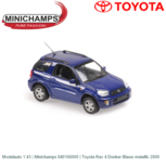 Modelauto 1:43 | Minichamps 940166000 | Toyota Rav 4 Donker Blauw metallic 2000 Modelauto 1:43 | Minichamps 940166000 | Toyota Rav 4 Donker Blauw metallic 2000