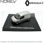 Modelauto 1:43 | Norev 423255 | Renault Kangoo Express Grijs 2008 Modelauto 1:43 | Norev 423255 | Renault Kangoo Express Grijs 2008