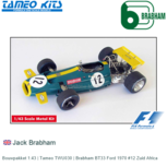 Bouwpakket 1:43 | Tameo TWU030 | Brabham BT33 Ford 1970 #12 Zuid Africa Bouwpakket 1:43 | Tameo TWU030 | Brabham BT33 Ford 1970 #12 Zuid Africa