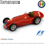 Modelauto 1:43 | Brumm R036B-CH | Alfa Romeo 158 Scuderia Alfa Romeo 1950 #2 Britain / Silverstone / British Grand Prix Modelauto 1:43 | Brumm R036B-CH | Alfa Romeo 158 Scuderia Alfa Romeo 1950 #2 Britain / Silverstone / British Grand Prix