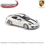 Modelauto 1:43 | Minichamps 940066220 | Porsche 991 R Wit 2016 Modelauto 1:43 | Minichamps 940066220 | Porsche 991 R Wit 2016