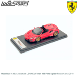 Modelauto 1:43 | Looksmart LS496E | Ferrari 488 Pista Spider Rosso Corsa 2018 Modelauto 1:43 | Looksmart LS496E | Ferrari 488 Pista Spider Rosso Corsa 2018