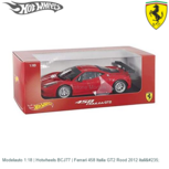 Modelauto 1:18 | Hotwheels BCJ77 | Ferrari 458 Italia GT2 Rood 2012 italië Modelauto 1:18 | Hotwheels BCJ77 | Ferrari 458 Italia GT2 Rood 2012 italië