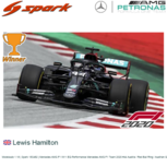 Modelauto 1:18 | Spark 18S482 | Mercedes AMG F1 W11 EQ Performance Mercedes AMG F1 Team 2020 #44 Austria / Red Bull Ring / Austrian Grand Prix Modelauto 1:18 | Spark 18S482 | Mercedes AMG F1 W11 EQ Performance Mercedes AMG F1 Team 2020 #44 Austria / Red Bull Ring / Austrian Grand Prix