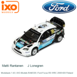 Modelauto 1:43 | IXO-Models RAM338 | Ford Focus RS WRC 2008 #20 Finland Modelauto 1:43 | IXO-Models RAM338 | Ford Focus RS WRC 2008 #20 Finland