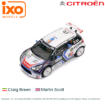 Modelauto 1:43 | IXO-Models RAM652 | Citroën DS3 R5 WRC RC2 Craig Breen 2016 #7 Belgium / Rallye du Condroz-Huy Modelauto 1:43 | IXO-Models RAM652 | Citroën DS3 R5 WRC RC2 Craig Breen 2016 #7 Belgium / Rallye du Condroz-Huy