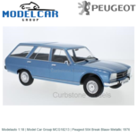 Modelauto 1:18 | Model Car Group MCG18213 | Peugeot 504 Break Blauw Metallic 1976 Modelauto 1:18 | Model Car Group MCG18213 | Peugeot 504 Break Blauw Metallic 1976
