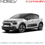 Modelauto 1:43 | Norev 155265 | Citroën C3 White 2016 Modelauto 1:43 | Norev 155265 | Citroën C3 White 2016