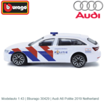 Modelauto 1:43 | Bburago 30429 | Audi A6 Politie 2019 Netherland Modelauto 1:43 | Bburago 30429 | Audi A6 Politie 2019 Netherland