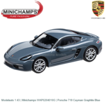 Modelauto 1:43 | Minichamps WAP0204010G | Porsche 718 Cayman Graphite Blue Modelauto 1:43 | Minichamps WAP0204010G | Porsche 718 Cayman Graphite Blue