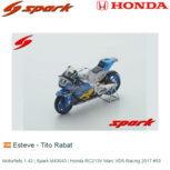 Motorfiets 1:43 | Spark M43043 | Honda RC213V Marc VDS Racing 2017 #53 Motorfiets 1:43 | Spark M43043 | Honda RC213V Marc VDS Racing 2017 #53