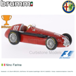 Modelauto 1:43 | Brumm BRUS053 | Alfa Romeo 158 Scuderia Quadrifioglio 1950 #10 Italië / Monza / Autodrome Nazional / Grand Prix Modelauto 1:43 | Brumm BRUS053 | Alfa Romeo 158 Scuderia Quadrifioglio 1950 #10 Italië / Monza / Autodrome Nazional / Grand Prix