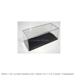 Vitrine 1:43 | La Mini Miniera V43 | Vitrine 16 x 7 x 6.5 Zwart / Transparant Vitrine 1:43 | La Mini Miniera V43 | Vitrine 16 x 7 x 6.5 Zwart / Transparant