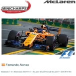 Modelauto 1:18 | Minichamps 530181814 | McLaren MCL33 Renault McLaren F1 2018 #14 TBA Modelauto 1:18 | Minichamps 530181814 | McLaren MCL33 Renault McLaren F1 2018 #14 TBA