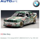 Modelauto 1:18 | Autoart 89147 | BMW M3 E30 Tic Tac 1991 #43 Modelauto 1:18 | Autoart 89147 | BMW M3 E30 Tic Tac 1991 #43