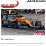 Modelauto 1:43 | Minichamps 537205104 | McLaren MCL35 McLaren F1 2020 #4 Italy / Monza / Italian Grand Prix Modelauto 1:43 | Minichamps 537205104 | McLaren MCL35 McLaren F1 2020 #4 Italy / Monza / Italian Grand Prix