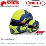 Helm 1:2 | Mini Helmet 4100044 | Bell Helmet McLaren F1 2020 #4 Helm 1:2 | Mini Helmet 4100044 | Bell Helmet McLaren F1 2020 #4