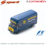 Modelauto 1:43 | Spark S5950 | Citroën U23 Honda Racing Team 1964 Modelauto 1:43 | Spark S5950 | Citroën U23 Honda Racing Team 1964