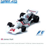 Bouwpakket 1:43 | Tameo TWU007 | Hesketh 308C Hesketh F1 1975 #24 Italy / Autodromo Nazionale Monza Bouwpakket 1:43 | Tameo TWU007 | Hesketh 308C Hesketh F1 1975 #24 Italy / Autodromo Nazionale Monza