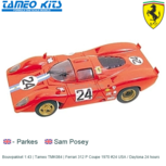 Bouwpakket 1:43 | Tameo TMK084 | Ferrari 312 P Coupe 1970 #24 USA / Daytona 24 hours Bouwpakket 1:43 | Tameo TMK084 | Ferrari 312 P Coupe 1970 #24 USA / Daytona 24 hours
