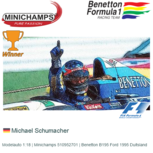 Modelauto 1:18 | Minichamps 510952701 | Benetton B195 Ford 1995 Duitsland Modelauto 1:18 | Minichamps 510952701 | Benetton B195 Ford 1995 Duitsland