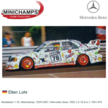 Modelauto 1:18 | Minichamps 155913687 | Mercedes Benz 190E 2,5-16 Evo 2 1991 #78 Modelauto 1:18 | Minichamps 155913687 | Mercedes Benz 190E 2,5-16 Evo 2 1991 #78
