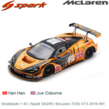 Modelauto 1:43 | Spark SA209 | McLaren 720S GT3 2019 #61 Modelauto 1:43 | Spark SA209 | McLaren 720S GT3 2019 #61