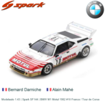Modelauto 1:43 | Spark SF144 | BMW M1 Motul 1982 #10 France / Tour de Corse Modelauto 1:43 | Spark SF144 | BMW M1 Motul 1982 #10 France / Tour de Corse