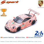 Modelauto 1:18 | Spark 18S393 | Porsche 911 RSR Porsche GT Team 2018 #92 France / Le Mans / 24 Hours Modelauto 1:18 | Spark 18S393 | Porsche 911 RSR Porsche GT Team 2018 #92 France / Le Mans / 24 Hours