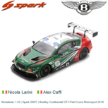 Modelauto 1:43 | Spark SI007 | Bentley Continental GT3 Petri Corse Motorsport 2018 Modelauto 1:43 | Spark SI007 | Bentley Continental GT3 Petri Corse Motorsport 2018