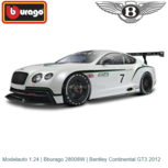 Modelauto 1:24 | Bburago 28008W | Bentley Continental GT3 2012 Modelauto 1:24 | Bburago 28008W | Bentley Continental GT3 2012