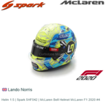 Helm 1:5 | Spark 5HF042 | McLaren Bell Helmet McLaren F1 2020 #4 Helm 1:5 | Spark 5HF042 | McLaren Bell Helmet McLaren F1 2020 #4