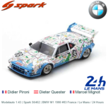 Modelauto 1:43 | Spark S6402 | BMW M1 1980 #83 France / Le Mans / 24 Hours Modelauto 1:43 | Spark S6402 | BMW M1 1980 #83 France / Le Mans / 24 Hours