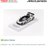 Modelauto 1:43 | TSM TSM430419 | McLaren Senna Wit / Zwart 2018 Modelauto 1:43 | TSM TSM430419 | McLaren Senna Wit / Zwart 2018