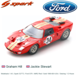 Modelauto 1:43 | Spark S2772 | Ford GT0 AMR2 Red / Gold 1966 #24 USA / Sebring / 12 Hours Modelauto 1:43 | Spark S2772 | Ford GT0 AMR2 Red / Gold 1966 #24 USA / Sebring / 12 Hours