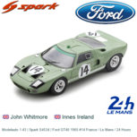 Modelauto 1:43 | Spark S4534 | Ford GT40 1965 #14 France / Le Mans / 24 Hours Modelauto 1:43 | Spark S4534 | Ford GT40 1965 #14 France / Le Mans / 24 Hours
