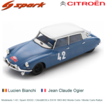 Modelauto 1:43 | Spark S5532 | Citroën DS19 1963 #42 Monte Carlo / Monte Carlo Rallye Modelauto 1:43 | Spark S5532 | Citroën DS19 1963 #42 Monte Carlo / Monte Carlo Rallye