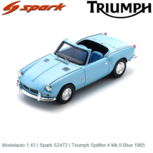 Modelauto 1:43 | Spark S2472 | Triumph Spitfire 4 Mk.II Blue 1965 Modelauto 1:43 | Spark S2472 | Triumph Spitfire 4 Mk.II Blue 1965