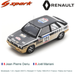 Modelauto 1:43 | Spark S5572 | Renault 11 Turbo 1984 #121 France / Rallye de France Modelauto 1:43 | Spark S5572 | Renault 11 Turbo 1984 #121 France / Rallye de France