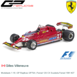 Modelauto 1:18 | GP Replicas GP76A | Ferrari 126 CX Scuderia Ferrari 1981 #27 Modelauto 1:18 | GP Replicas GP76A | Ferrari 126 CX Scuderia Ferrari 1981 #27