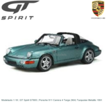 Modelauto 1:18 | GT Spirit GT805 | Porsche 911 Carrera 4 Targa (964) Turquoise Metallic 1991 Modelauto 1:18 | GT Spirit GT805 | Porsche 911 Carrera 4 Targa (964) Turquoise Metallic 1991