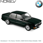 Modelauto 1:18 | Norev 183263 | BMW M535i Black Metallic 1986 Modelauto 1:18 | Norev 183263 | BMW M535i Black Metallic 1986