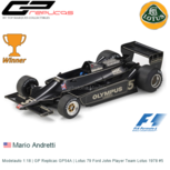 Modelauto 1:18 | GP Replicas GP54A | Lotus 79 Ford John Player Team Lotus 1978 #5 Modelauto 1:18 | GP Replicas GP54A | Lotus 79 Ford John Player Team Lotus 1978 #5